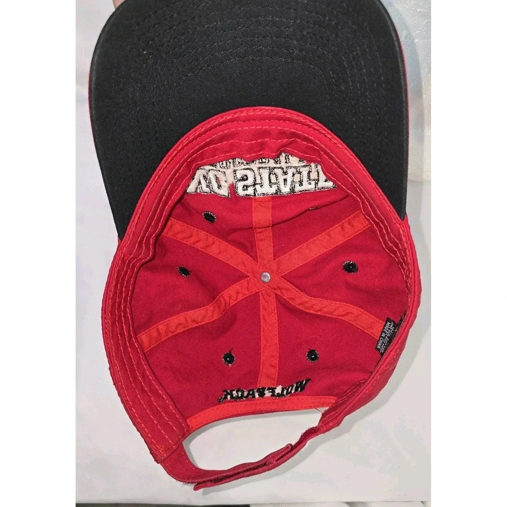 The Game NC State Football Hat Wolfpack Red Adjustable Strapback Cap Cotton